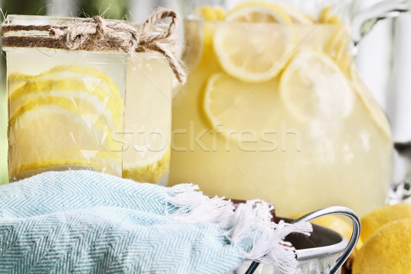 Lemoniada mason ekstremalnych płytki dziedzinie świeże Zdjęcia stock © StephanieFrey