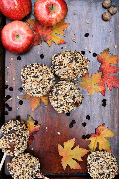 Stock photo: Chocolate Chip Carmel Apples