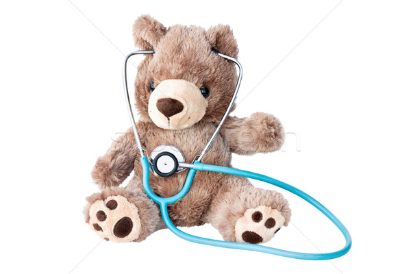 Teddy bear with a stethoscope Stock photo © StephanieFrey