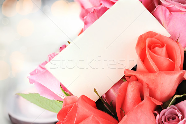 Roses and Card Stock photo © StephanieFrey