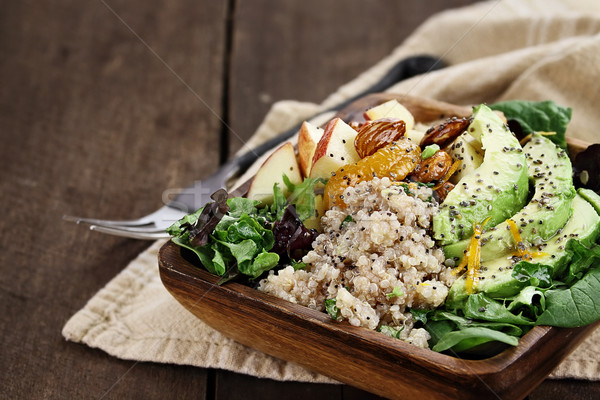 Foto stock: Aguacate · ensalada · manzana · perfecto · dieta