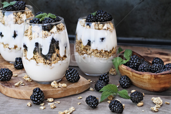 Blackberry Parfait Stock photo © StephanieFrey
