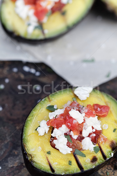 Stuffed Grilled Avocados Stock photo © StephanieFrey