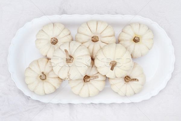 Stock photo: White Boo Boo Pumpkins