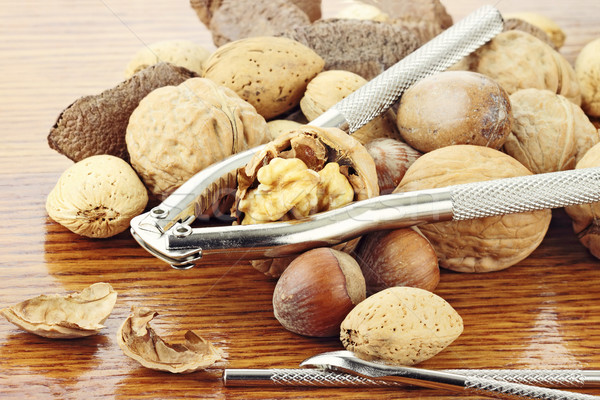 Mixed Nuts and Nut Cracker Stock photo © StephanieFrey