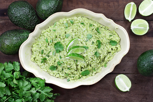 Avocado Lime Cilantro Rice Stock photo © StephanieFrey