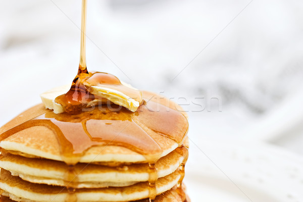 Pancake acero sciroppo poco profondo Foto d'archivio © StephanieFrey