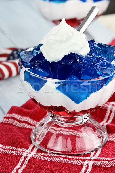 четвертый десерта красный синий Сток-фото © StephanieFrey