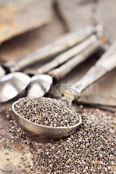 Measuring Spoon of Chia Seeds Stock photo © StephanieFrey