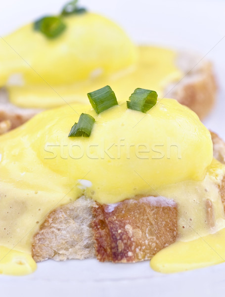 Сток-фото: яйца · тоста · сливочный · яйцо · фон · зеленый