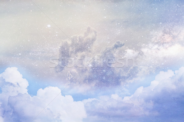 Wolken ruimte artistiek communie afbeelding hemel Stockfoto © StephanieFrey