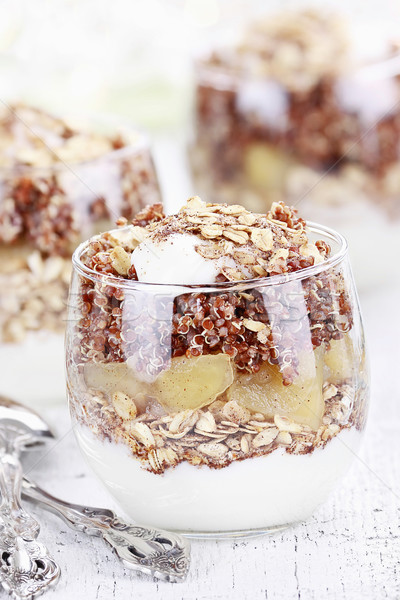 Red Quinoa Parfait with Apples Stock photo © StephanieFrey