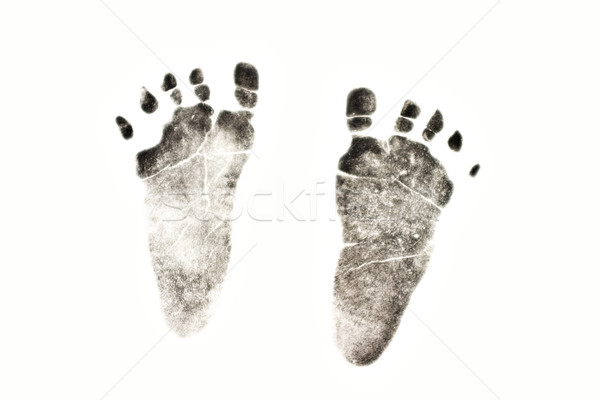 Newborn's Feetprint Stock photo © StephanieFrey