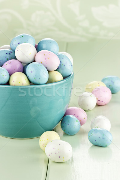 Bowl of Speckled Easter Eggs Stock photo © StephanieFrey
