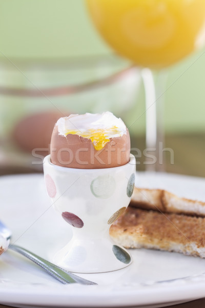 Soft boiled egg Stock photo © StephanieFrey