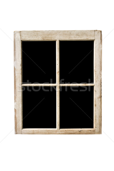 Alten Fenster Wohn- Fensterrahmen isoliert weiß Stock foto © StephanieFrey