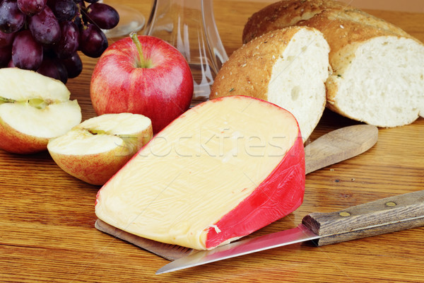 Stock photo: Cheese and Fruit