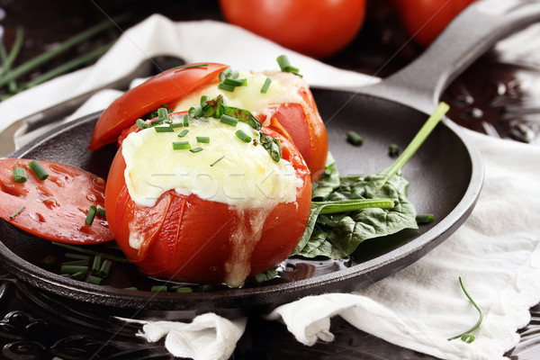 Ouă tomate branza mozzarella brânză proaspăt Imagine de stoc © StephanieFrey