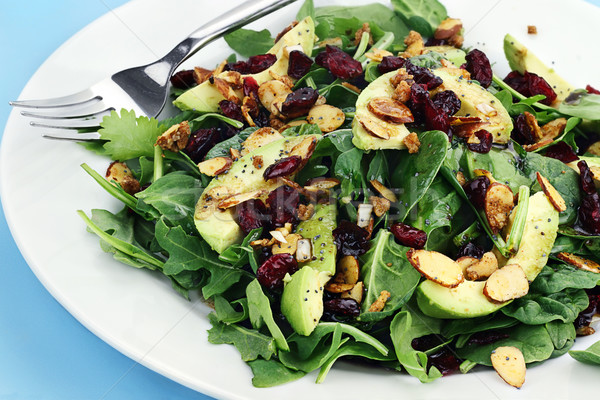 Stock photo: Spinach and Avocado Salad