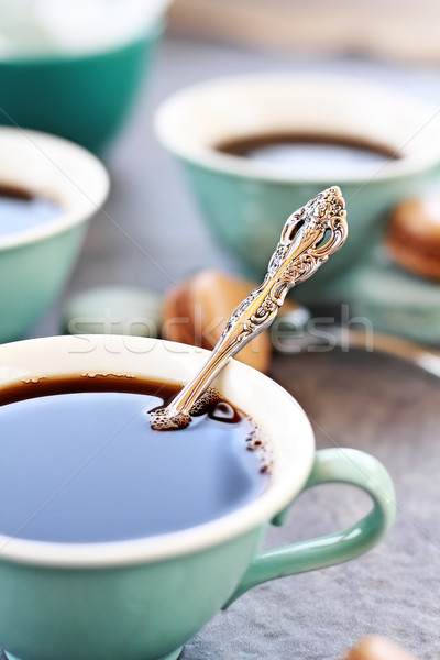 łyżeczka kawy streszczenie kubek ekstremalnych Zdjęcia stock © StephanieFrey