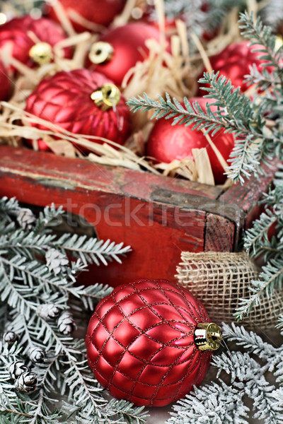 Old Fashion Christmas Ornaments Stock photo © StephanieFrey