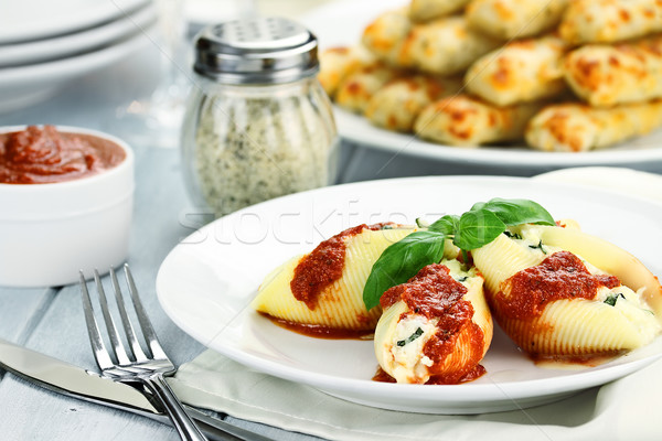 Stock photo: Meal of Ricotta Stuffed Shells