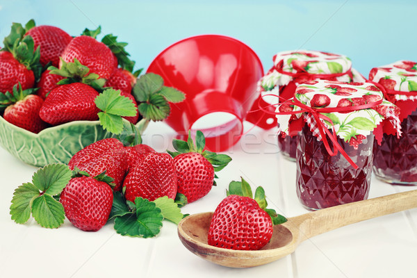 Strawberries and Preserves Stock photo © StephanieFrey