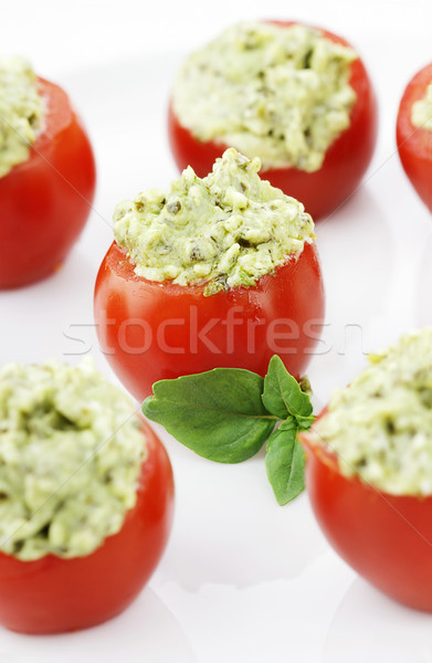 Stock photo: Avocado and Pesto Stuffed Tomatoes