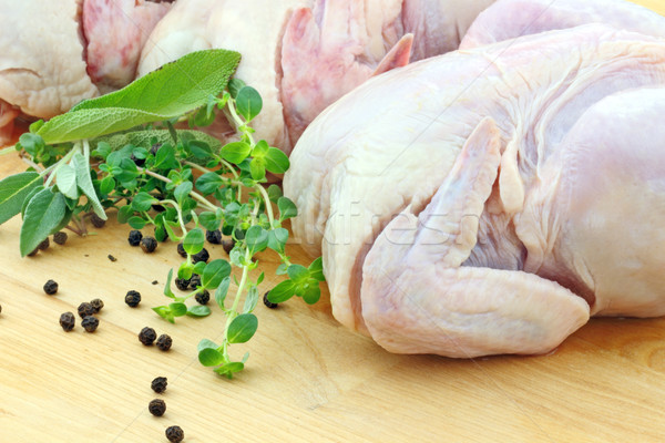 Fresh Chickens and Herbs Stock photo © StephanieFrey