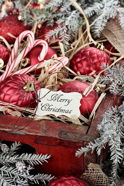 Merry Christmas Gift Tag Stock photo © StephanieFrey