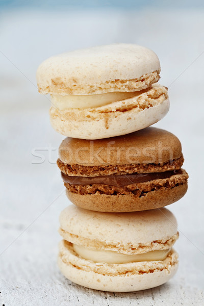 Vanille chocolat macarons trois français [[stock_photo]] © StephanieFrey