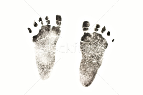 Newborn's Feetprint  Stock photo © StephanieFrey