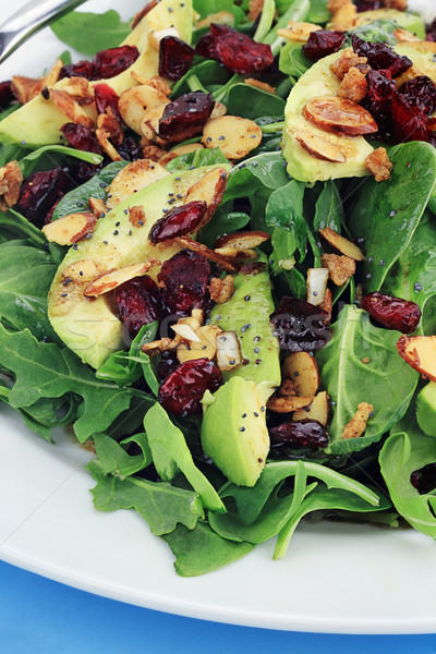 Foto stock: Espinacas · aguacate · ensalada · saludable · secado