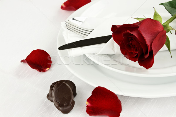 バラ チョコレート キャンディ 美しい 長い 幹 ストックフォト © StephanieFrey