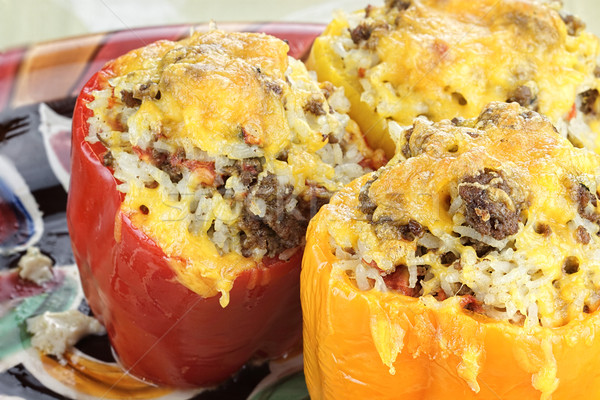 Colorful Stuffed Bell Peppers Stock photo © StephanieFrey