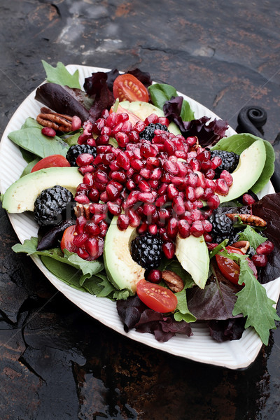 Pomegranate, Avocado and Blackberrry Salad Stock photo © StephanieFrey