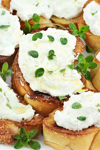 Bruschetta with Ricotta Cheese Stock photo © StephanieFrey