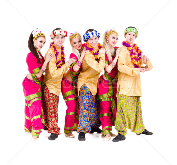 dancers dressed in Indian costumes posing Stock photo © stepstock