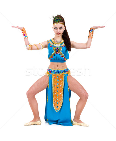 Taniec faraon kobieta egipcjanin kostium Zdjęcia stock © stepstock