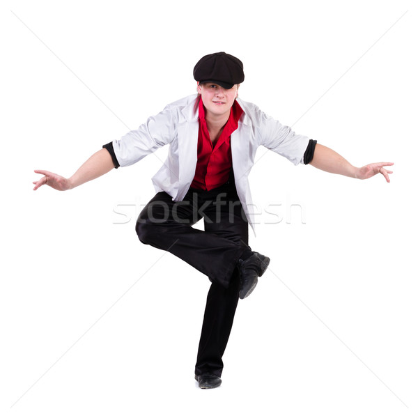 young gangster man isolated on white Stock photo © stepstock