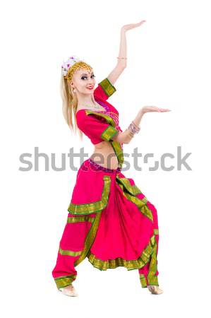 Kabarett Frau Retro Kleid sinnliche Stock foto © stepstock