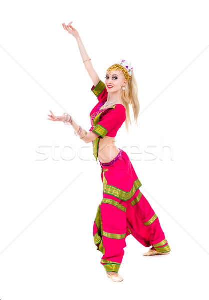 Portret indian vrouw dansen studio Stockfoto © stepstock