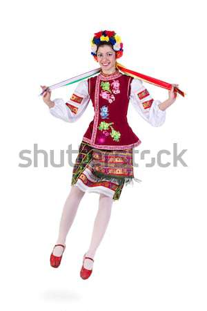 young man wearing a folk russian costume posing Stock photo © stepstock