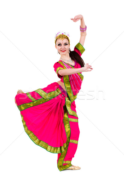 Portret indian vrouw dansen studio Stockfoto © stepstock