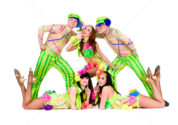 dancer team wearing a folk ukrainian costumes Stock photo © stepstock