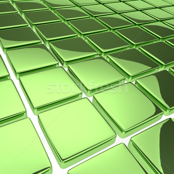 Abstract background with reflecting green squares Stock photo © stepstock