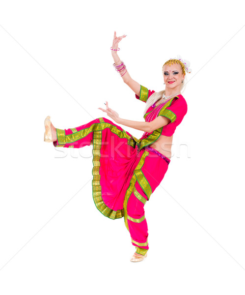 Portret indian vrouw dansen studio Stockfoto © stepstock