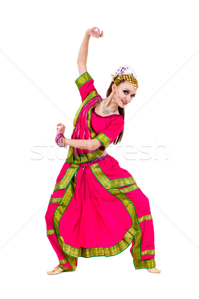 Portret indian vrouw dansen studio Stockfoto © stepstock