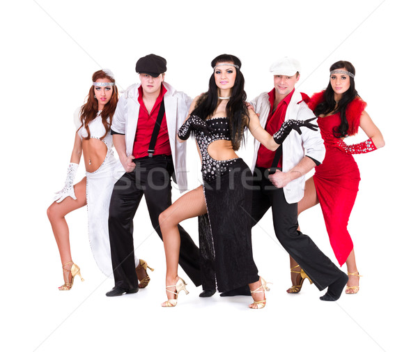 Cabaret ballerino squadra vintage costumi dancing Foto d'archivio © stepstock