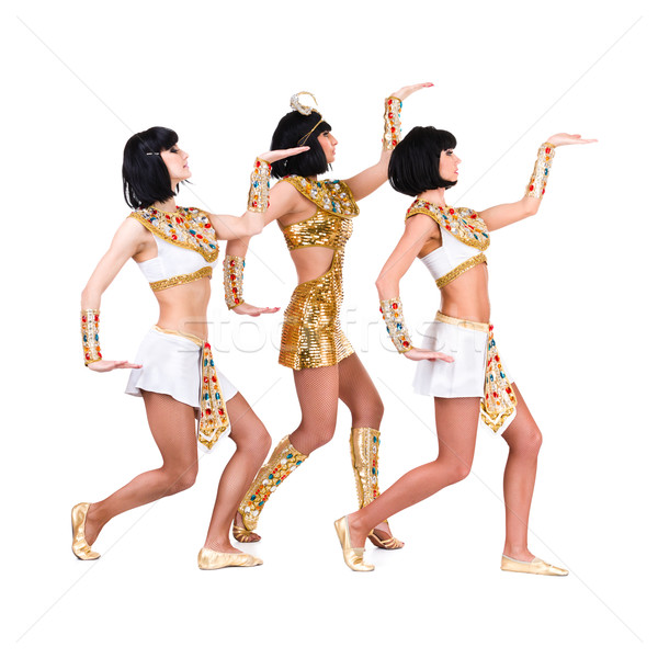 Stockfoto: Dansen · farao · vrouwen · egyptische · kostuum